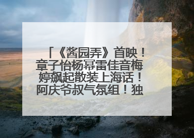 《酱园弄》首映！章子怡杨幂雷佳音梅婷飙起散装上海话！阿庆爷叔气氛组！独独没见他……