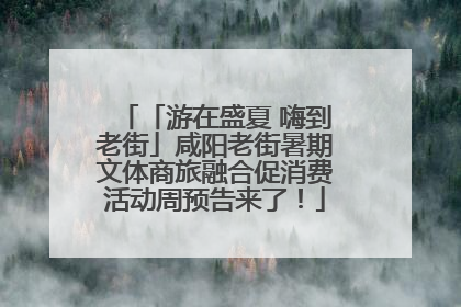 「游在盛夏 嗨到老街」咸阳老街暑期文体商旅融合促消费活动周预告来了！
