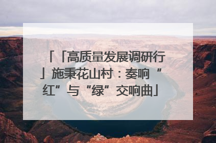 「高质量发展调研行」施秉花山村：奏响“红”与“绿”交响曲