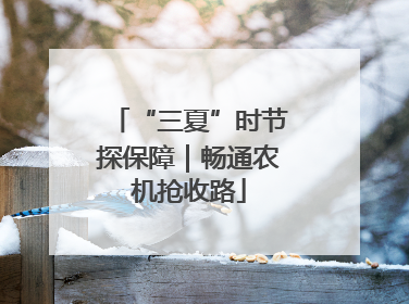 “三夏”时节探保障｜畅通农机抢收路