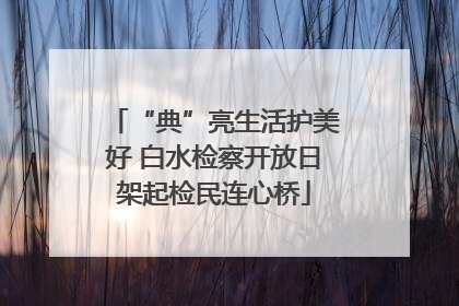 “典”亮生活护美好 白水检察开放日架起检民连心桥