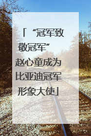 “冠军致敬冠军” 赵心童成为比亚迪冠军形象大使