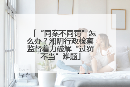 “同案不同罚”怎么办？湘阴行政检察监督着力破解“过罚不当”难题