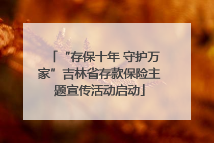 “存保十年 守护万家”吉林省存款保险主题宣传活动启动
