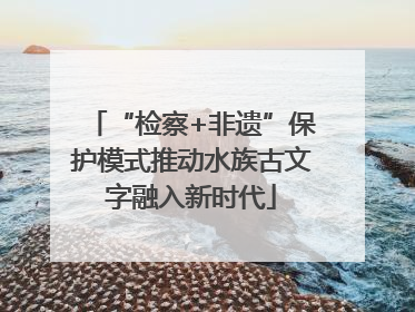 “检察+非遗”保护模式推动水族古文字融入新时代