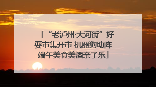 “老泸州·大河街”好耍市集开市 机器狗助阵端午美食美酒亲子乐