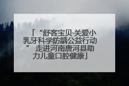 “舒客宝贝·关爱小乳牙科学防龋公益行动” 走进河南唐河县助力儿童口腔健康