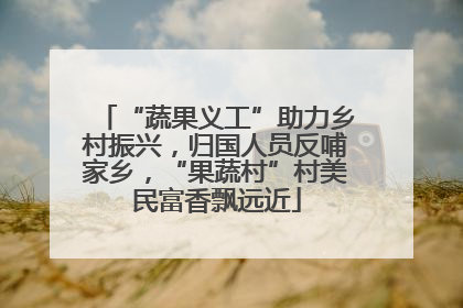 “蔬果义工”助力乡村振兴，归国人员反哺家乡，“果蔬村”村美民富香飘远近
