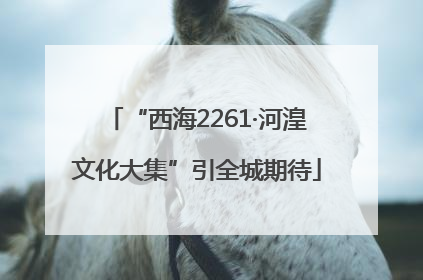“西海2261·河湟文化大集”引全城期待