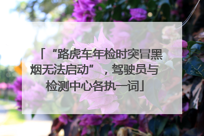 “路虎车年检时突冒黑烟无法启动”，驾驶员与检测中心各执一词