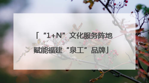“1+N”文化服务阵地 赋能福建“泉工”品牌
