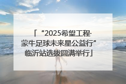 “2025希望工程·蒙牛足球未来星公益行”临沂站选拔圆满举行