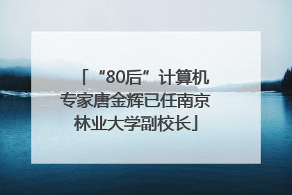 “80后”计算机专家唐金辉已任南京林业大学副校长
