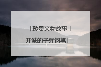 珍贵文物故事丨开诚的子弹钢笔