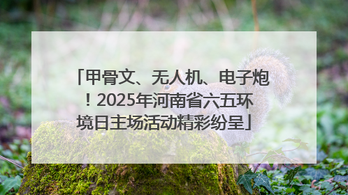 甲骨文、无人机、电子炮！2025年河南省六五环境日主场活动精彩纷呈