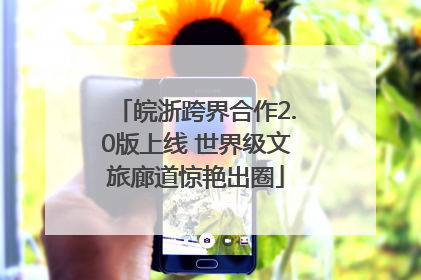 皖浙跨界合作2.0版上线 世界级文旅廊道惊艳出圈