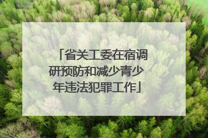 省关工委在宿调研预防和减少青少年违法犯罪工作