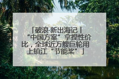 破浪·新出海记丨 “中国方案”拿捏性价比，全球近万艘巨轮用上镇江“节能桨”