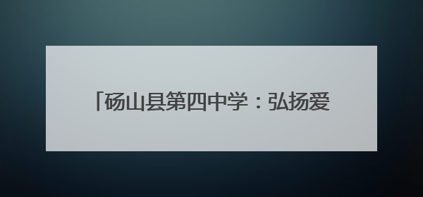 砀山县第四中学：弘扬爱国精神，深耕民法典宣传
