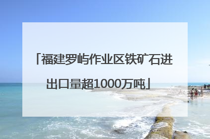 福建罗屿作业区铁矿石进出口量超1000万吨