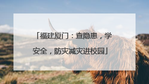 福建厦门：查隐患，学安全，防灾减灾进校园