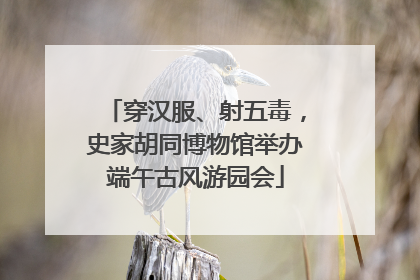 穿汉服、射五毒，史家胡同博物馆举办端午古风游园会