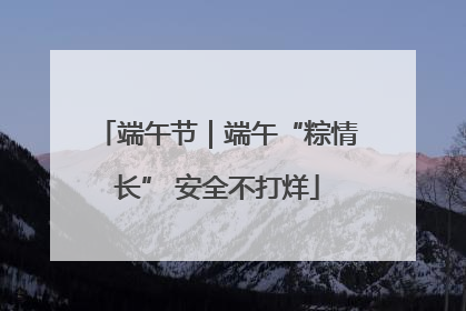端午节｜端午“粽情长” 安全不打烊