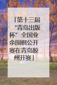 第十三届“青岛出版杯”全国业余围棋公开赛在青岛胶州开赛