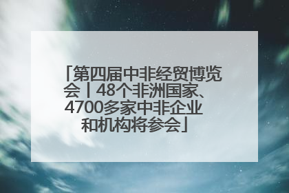 第四届中非经贸博览会丨48个非洲国家、4700多家中非企业和机构将参会