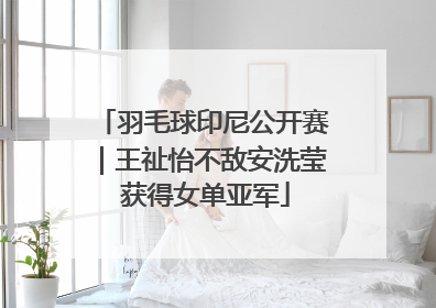 羽毛球印尼公开赛｜王祉怡不敌安洗莹 获得女单亚军