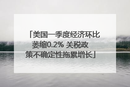美国一季度经济环比萎缩0.2% 关税政策不确定性拖累增长