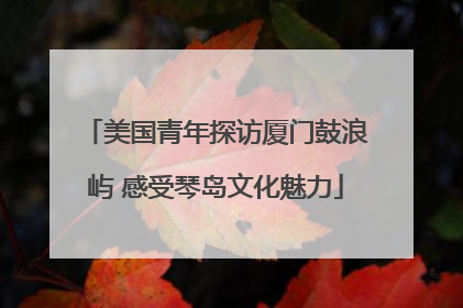 美国青年探访厦门鼓浪屿 感受琴岛文化魅力