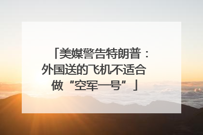 美媒警告特朗普：外国送的飞机不适合做“空军一号”