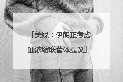 美媒：伊朗正考虑铀浓缩联营体提议