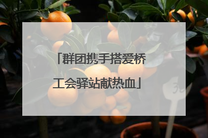 群团携手搭爱桥 工会驿站献热血