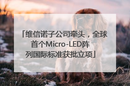 维信诺子公司牵头，全球首个Micro-LED阵列国际标准获批立项