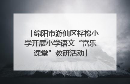绵阳市游仙区梓棉小学开展小学语文“富乐课堂”教研活动