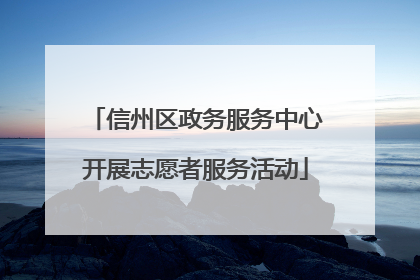 信州区政务服务中心开展志愿者服务活动