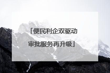 便民利企双驱动 审批服务再升级