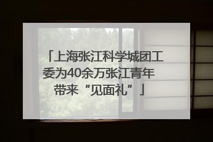 上海张江科学城团工委为40余万张江青年带来“见面礼”