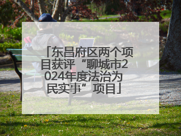 东昌府区两个项目获评“聊城市2024年度法治为民实事”项目