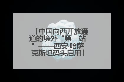 中国向西开放通道的境外“第一站”——西安·哈萨克斯坦码头启用