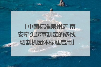 中国标准泉州造 南安牵头起草制定的多线切割机团体标准启用