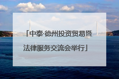 中泰·德州投资贸易暨法律服务交流会举行