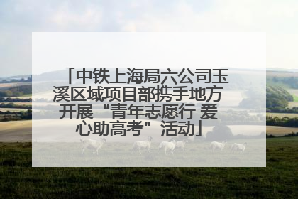 中铁上海局六公司玉溪区域项目部携手地方开展“青年志愿行 爱心助高考”活动