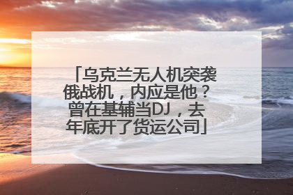 乌克兰无人机突袭俄战机，内应是他？曾在基辅当DJ，去年底开了货运公司