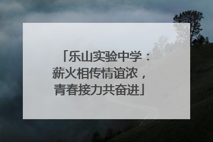 乐山实验中学：薪火相传情谊浓，青春接力共奋进