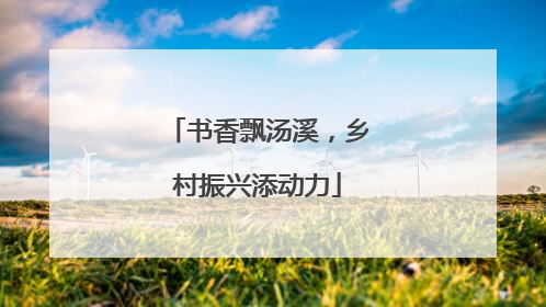 书香飘汤溪，乡村振兴添动力