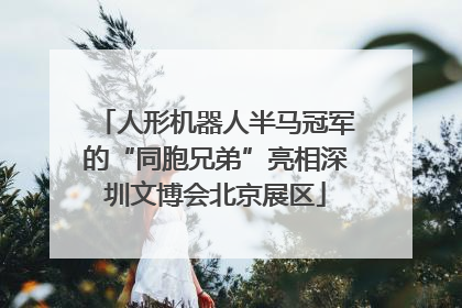 人形机器人半马冠军的“同胞兄弟”亮相深圳文博会北京展区