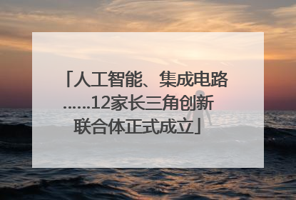 人工智能、集成电路……12家长三角创新联合体正式成立